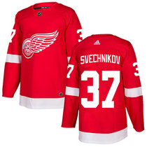Adidas Detroit Red Wings #37 Evgeny Svechnikov Red Home Authentic Stitched NHL Jersey