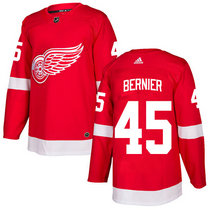 Adidas Detroit Red Wings #45 Jonathan Bernier Red Home Authentic Stitched NHL Jersey