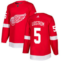 Adidas Detroit Red Wings #5 Nicklas Lidstrom Red Home Authentic Stitched NHL Jersey