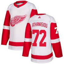 Adidas Detroit Red Wings #72 Andreas Athanasiou White Authentic Stitched NHL Jersey