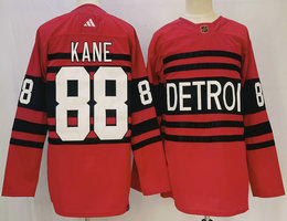Adidas Detroit Red Wings #88 Patrick Kane Red Retro Authentic Stitched NHL jersey