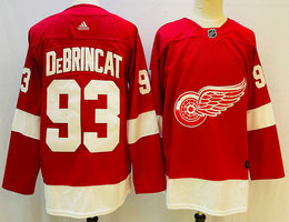 Adidas Detroit Red Wings #93 Alex DeBrincat Red Authentic Stitched NHL jersey