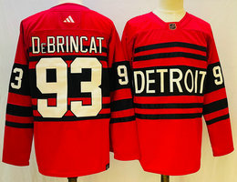 Adidas Detroit Red Wings #93 Alex DeBrincat Red Retro Authentic Stitched NHL jersey