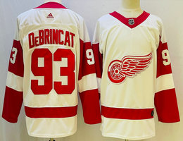 Adidas Detroit Red Wings #93 Alex DeBrincat White Authentic Stitched NHL jersey
