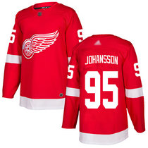 Adidas Detroit Red Wings #95 Albert Johansson Red Home Authentic Stitched NHL Jersey