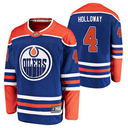 Adidas Edmonton Oilers #4 Dylan Holloway Blue 2020 NHL Draft Authentic Stitched NHL jersey