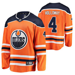 Adidas Edmonton Oilers #4 Dylan Holloway Orange 2020 NHL Draft Authentic Stitched NHL jersey