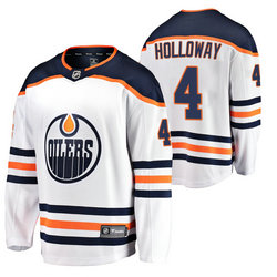 Adidas Edmonton Oilers #4 Dylan Holloway White 2020 NHL Draft Authentic Stitched NHL jersey