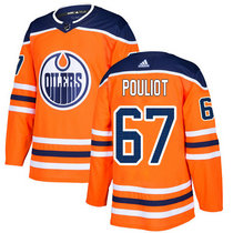 Adidas Edmonton Oilers #67 Benoit Pouliot Orange Home Authentic Stitched NHL jersey