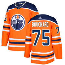 Adidas Edmonton Oilers #75 Evan Bouchard Orange Home Authentic Stitched NHL jersey
