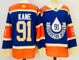 Adidas Edmonton Oilers #91 Evander Kane Royal Blue 2024 Winter Classic NHL Jersey