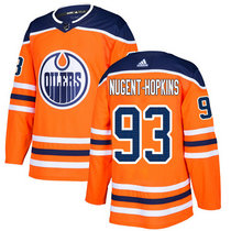 Adidas Edmonton Oilers #93 Ryan Nugent-Hopkins Orange Home Authentic Stitched NHL jersey