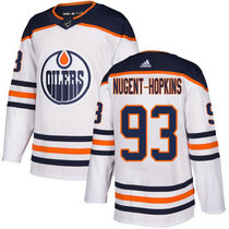 Adidas Edmonton Oilers #93 Ryan Nugent-Hopkins White Authentic Stitched NHL jersey