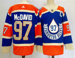 Adidas Edmonton Oilers #97 Connor McDavid Royal Blue 2024 Winter Classic NHL Jersey