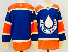 Adidas Edmonton Oilers Blank Royal Blue 2024 Winter Classic NHL Jersey