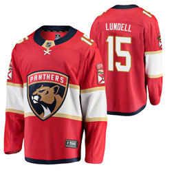 Adidas Florida Panthers #15 Anton Lundelle Red 2020 NHL Draft Authentic Stitched NHL jersey
