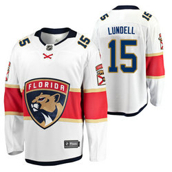 Adidas Florida Panthers #15 Anton Lundelle White 2020 NHL Draft Authentic Stitched NHL jersey
