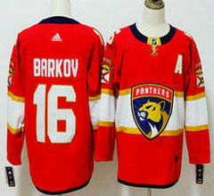 Adidas Florida Panthers #16 Aleksander Barkov Red Authentic Stitched NHL jersey