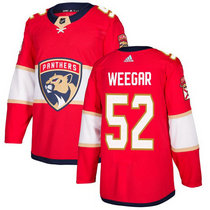 Adidas Florida Panthers #52 MacKenzie Weegar Red Home Authentic Stitched NHL jersey
