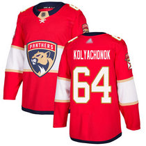 Adidas Florida Panthers #64 Vladislav Kolyachonok Red Home Authentic Stitched NHL jersey