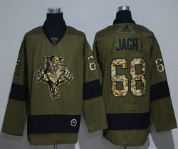 Adidas Florida Panthers #68 Jaromir Jagr Green Salute To Service Authentic Stitched NHL jersey
