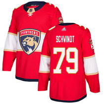 Adidas Florida Panthers #79 Cole Schwindt Red Home Authentic Stitched NHL jersey