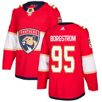 Adidas Florida Panthers #95 Henrik Borgstrom Red Home Authentic Stitched NHL jersey