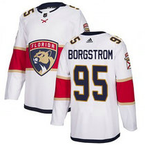 Adidas Florida Panthers #95 Henrik Borgstrom White Authentic Stitched NHL jersey