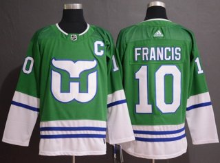 Adidas Hartford Whalers #10 Ron Francis Green Authentic Stitched NHL jersey