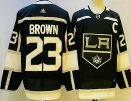 Adidas Los Angeles Kings #23 Dustin Brown Black Authentic Stitched NHL jersey