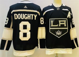 Adidas Los Angeles Kings #8 Drew Doughty Black Authentic Stitched NHL jersey