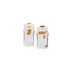 Adidas Miami Heat #3 Dwayne Wade (white trophy gold swingman) champion jersey