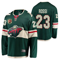 Adidas Minnesota Wild #23 Marco Rossi Green 2020 NHL Draft Authentic Stitched NHL jersey