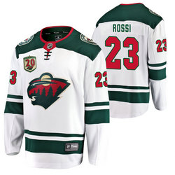 Adidas Minnesota Wild #23 Marco Rossi White 2020 NHL Draft Authentic Stitched NHL jersey