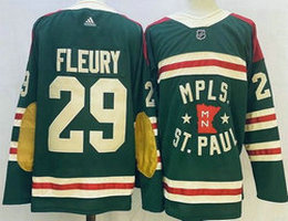 Adidas Minnesota Wild #29 Marc-Andre Fleury Green 2022 Winter Classic Authentic Stitched NHL jersey