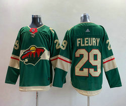 Adidas Minnesota Wild #29 Marc-Andre Fleury Green Home Authentic Stitched NHL jersey