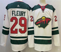 Adidas Minnesota Wild #29 Marc-Andre Fleury White Authentic Stitched NHL jersey