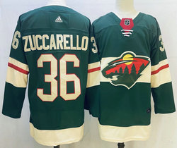 Adidas Minnesota Wild #36 Mats Zuccarello Green Authentic Stitched NHL jersey