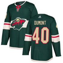 Adidas Minnesota Wild #40 Gabriel Dumont Green Home Authentic Stitched NHL jersey