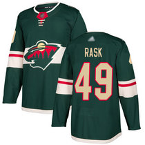 Adidas Minnesota Wild #49 Victor Rask Green Home Authentic Stitched NHL jersey