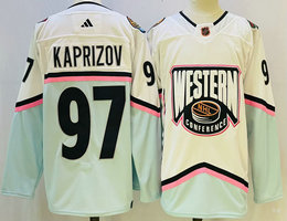 Adidas Minnesota Wild #97 Kirill kaprizov White 2023 All Star Authentic Stitched NHL Jersey