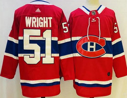 Adidas Montreal Canadiens #51 Shane Wright Red Authentic Stitched NHL Jerseys