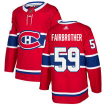 Adidas Montreal Canadiens #59 Gianni Fairbrother Red Home Authentic Stitched NHL jersey
