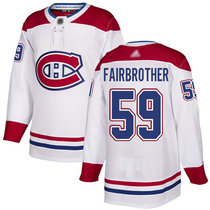 Adidas Montreal Canadiens #59 Gianni Fairbrother White Authentic Stitched NHL jersey