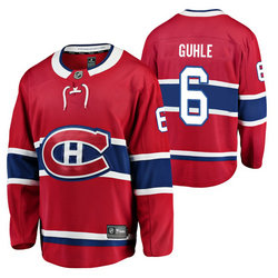 Adidas Montreal Canadiens #6 Kaiden Guhle Red 2020 NHL Draft Authentic Stitched NHL jersey