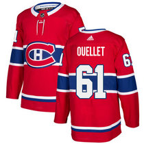 Adidas Montreal Canadiens #61 Xavier Ouellet Red Home Authentic Stitched NHL jersey