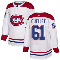 Adidas Montreal Canadiens #61 Xavier Ouellet White Authentic Stitched NHL jersey