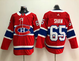Adidas Montreal Canadiens #65 Andrew Shaw Red Authentic Stitched NHL Jerseys