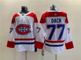 Adidas Montreal Canadiens #77 Kirby Dach White Authentic Stitched NHL jersey