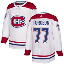 Adidas Montreal Canadiens #77 Pierre Turgeon White Authentic Stitched NHL jersey